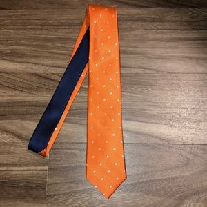 Tommy Hilfiger orange polka dot tie